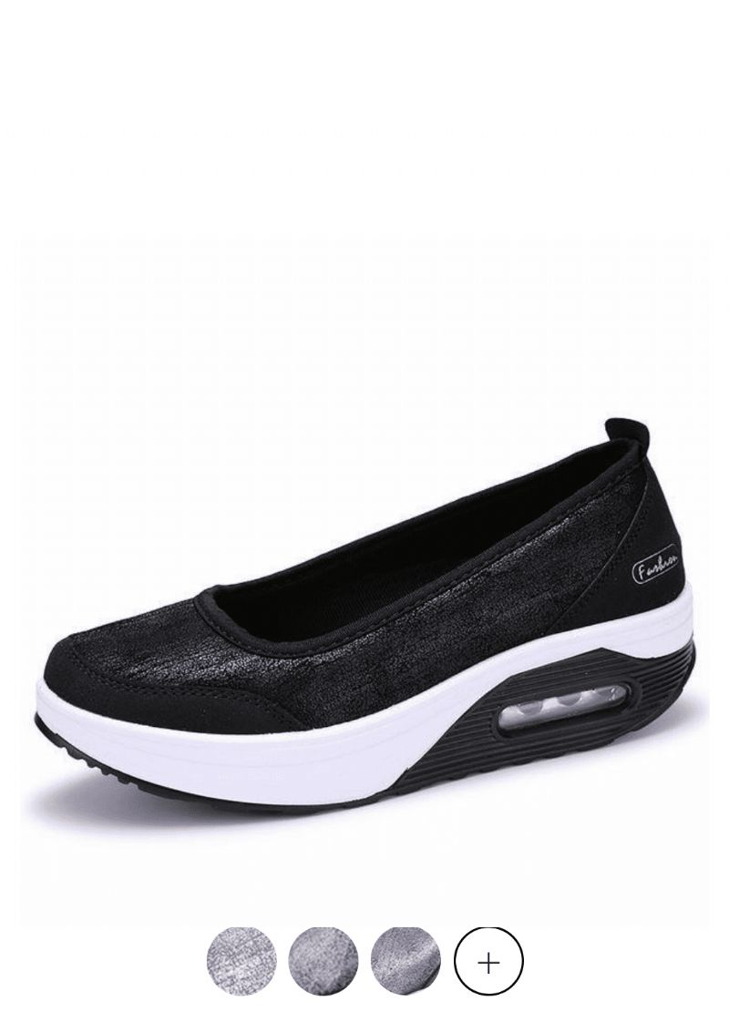 Eva Damskie Płaskie Buty Na Platformie