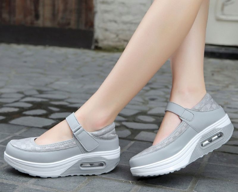 Evangely Damskie Buty Na Platformie - Szary