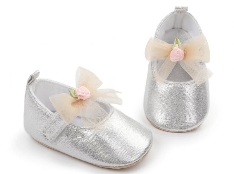 Evelin Baby Dziewczęce Buty Na Płaskiej Podeszwie - Srebrny