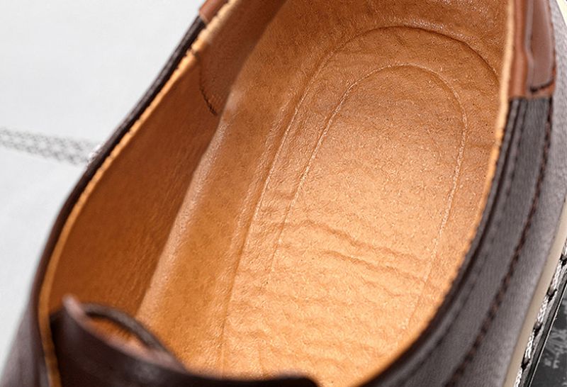 Evian Męskie Mokasyny Buty Wizytowe - Kawowy
