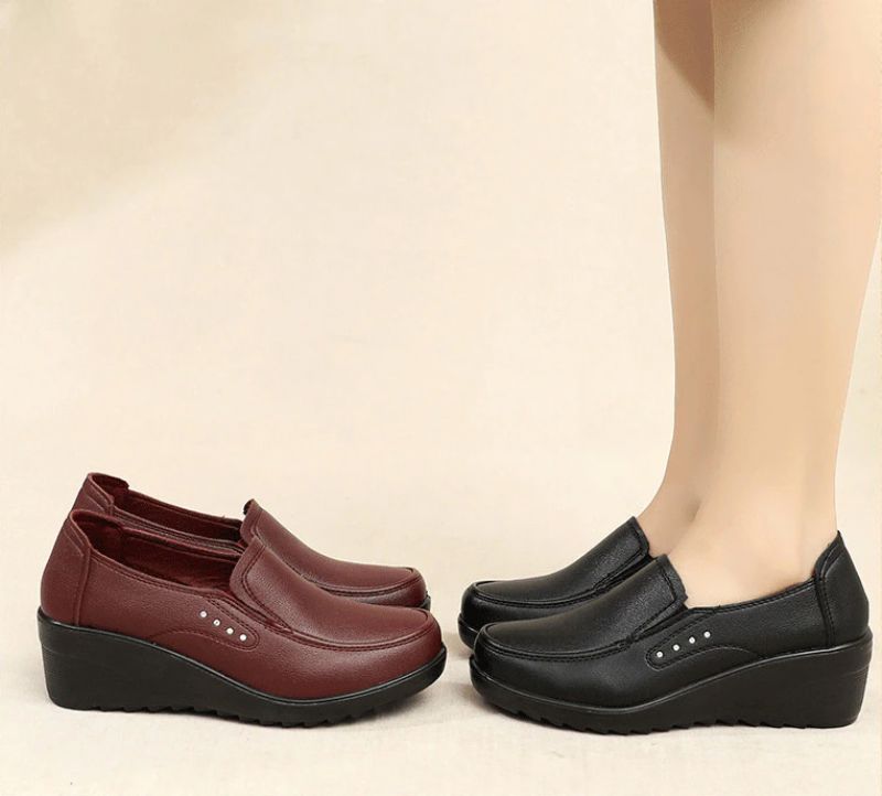 Fanny Damskie Buty Na Koturnie Na Platformie - Czerwony