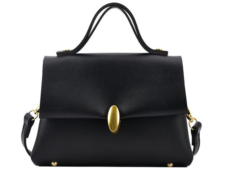 Fantasy Damska Mała Skórzana Torebka Crossbody - Czarny