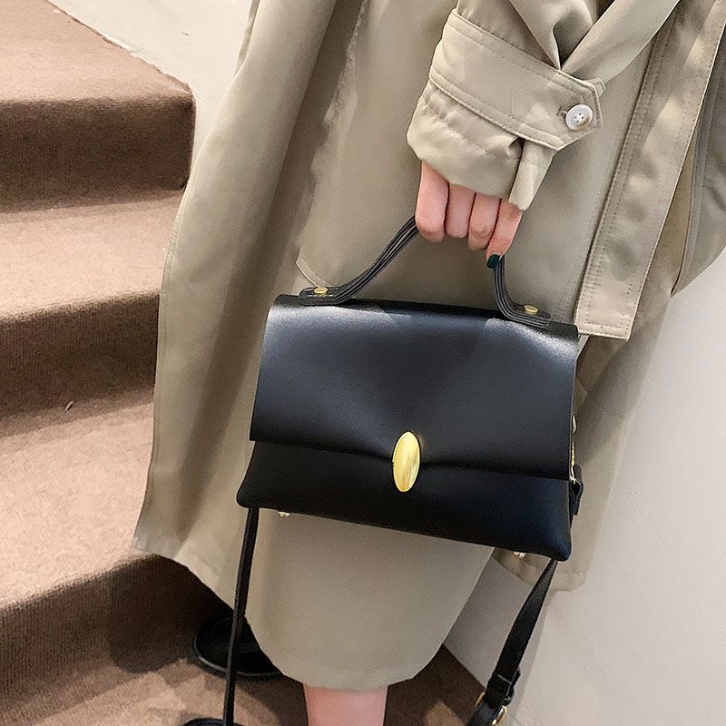Fantasy Damska Mała Skórzana Torebka Crossbody - Czarny