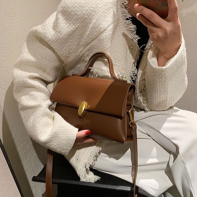 Fantasy Damska Mała Skórzana Torebka Crossbody - Czarny