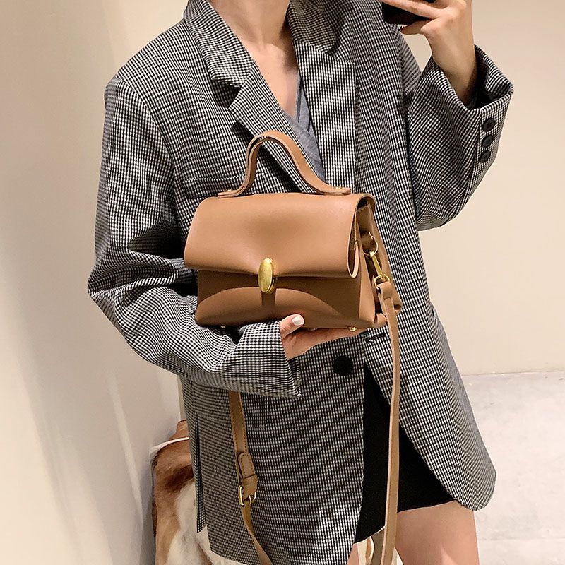 Fantasy Damska Mała Skórzana Torebka Crossbody - Czarny
