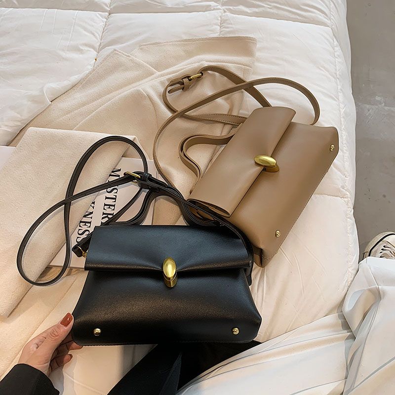 Fantasy Damska Mała Skórzana Torebka Crossbody - Czarny