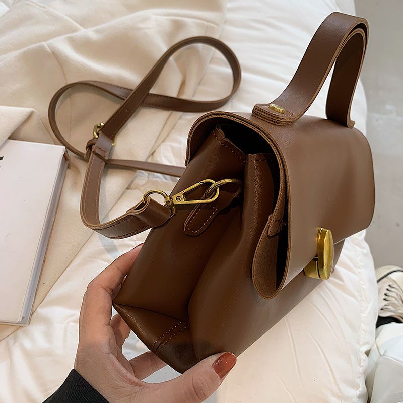 Fantasy Damska Mała Skórzana Torebka Crossbody - Czarny