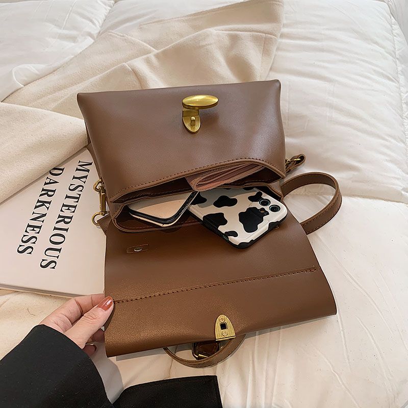 Fantasy Damska Mała Skórzana Torebka Crossbody - Czarny