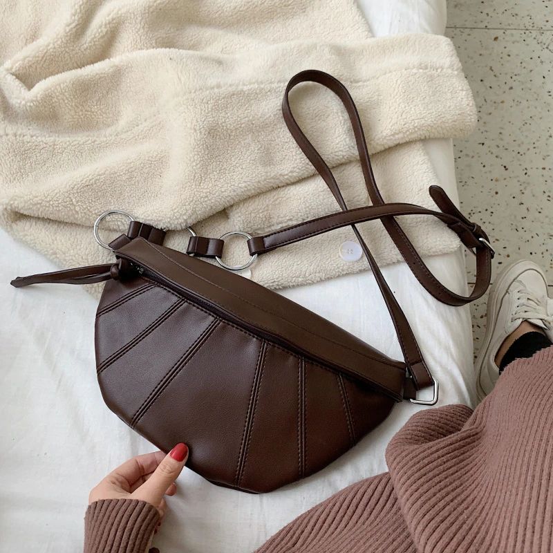 Felipe Torebka Damska Skórzana Typu Crossbody - Kawa