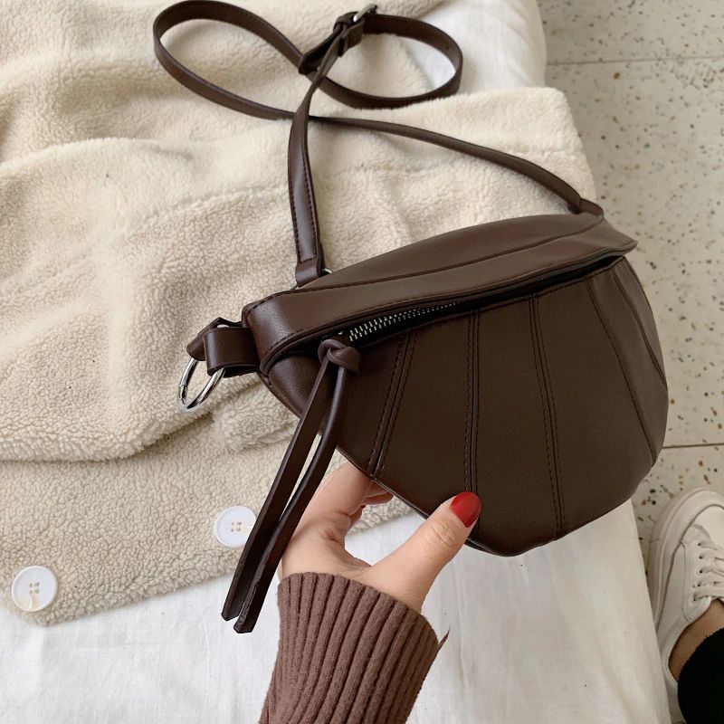 Felipe Torebka Damska Skórzana Typu Crossbody - Kawa