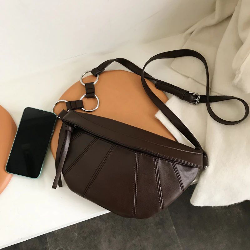 Felipe Torebka Damska Skórzana Typu Crossbody - Kawa