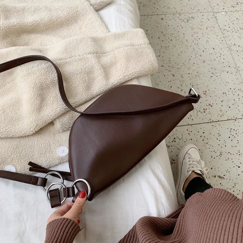 Felipe Torebka Damska Skórzana Typu Crossbody - Kawa