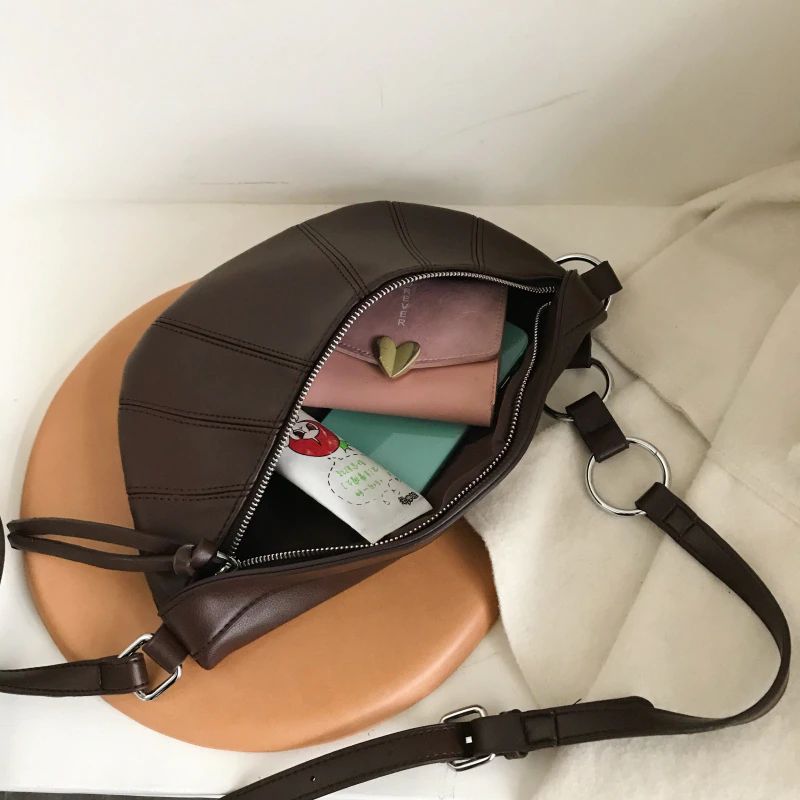 Felipe Torebka Damska Skórzana Typu Crossbody - Kawa