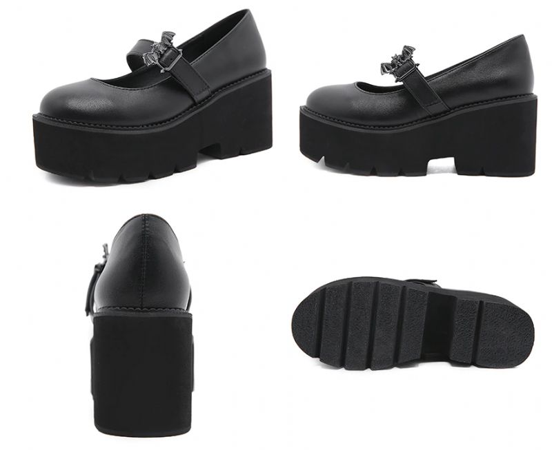 Fiona Damskie Buty Na Platformie - Czarny