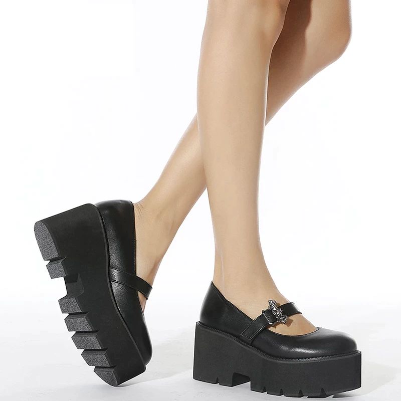 Fiona Damskie Buty Na Platformie - Czarny
