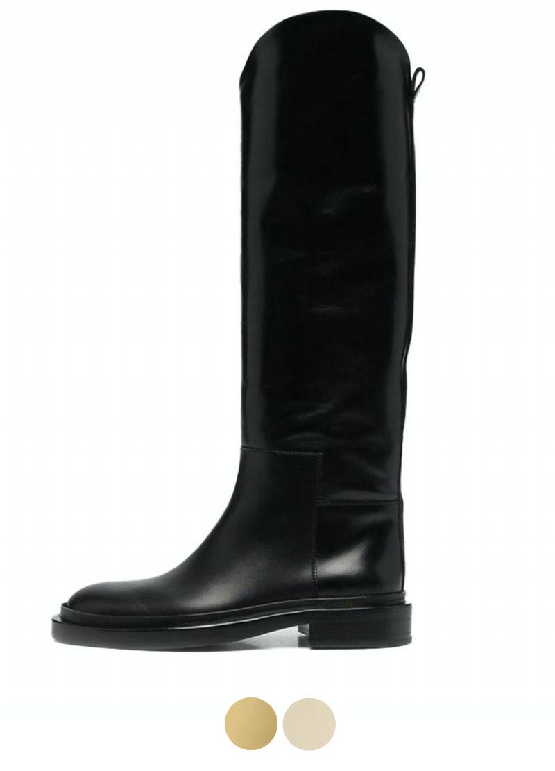 Fiony Damskie Buty Długie Ze Skóry Naturalnej