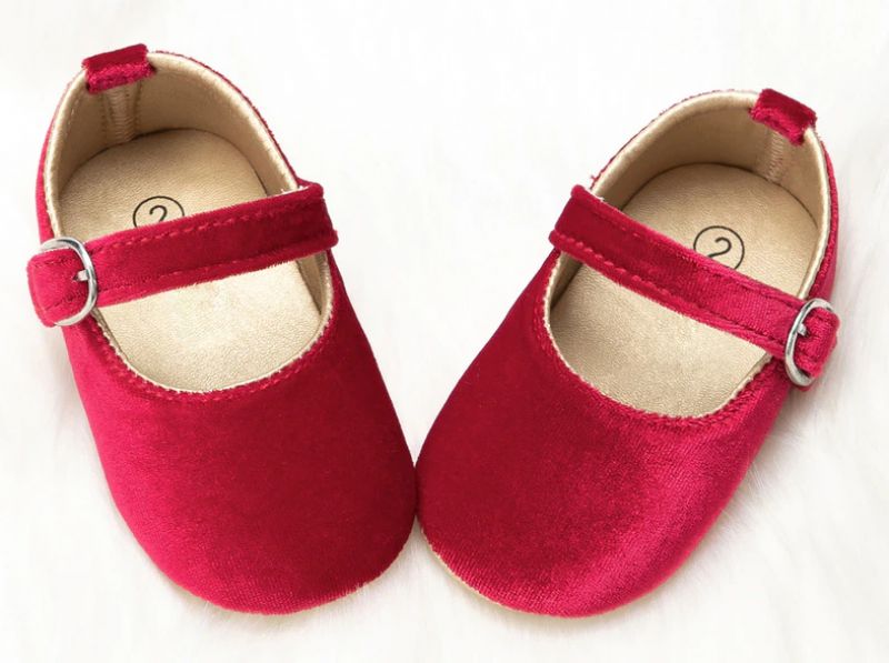 Fledida Dziecięce Płaskie Buty - Burgundowy