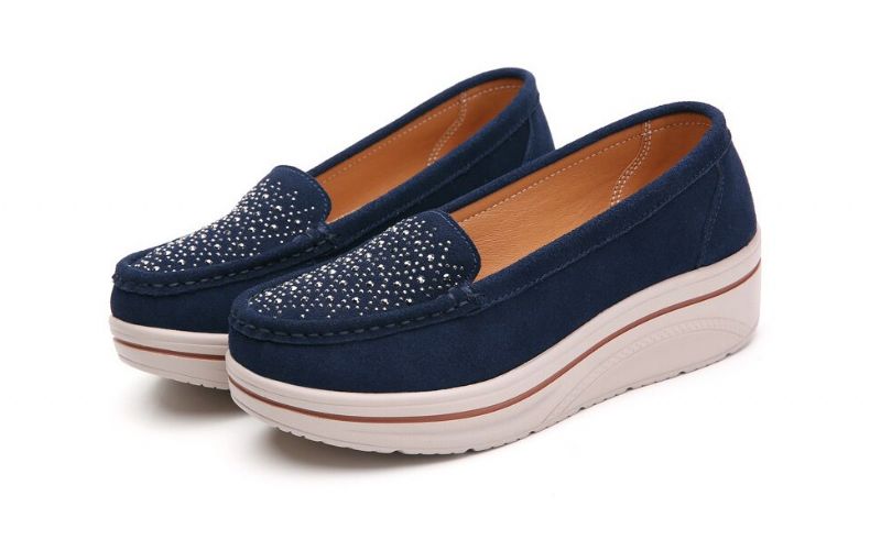 Fleur Damskie Buty Na Platformie - Niebieski