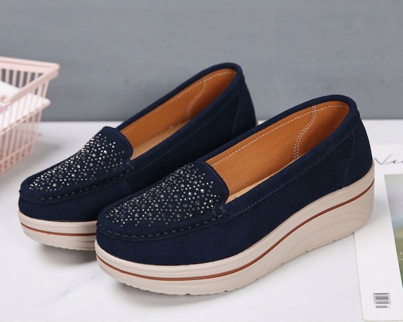 Fleur Damskie Buty Na Platformie - Niebieski