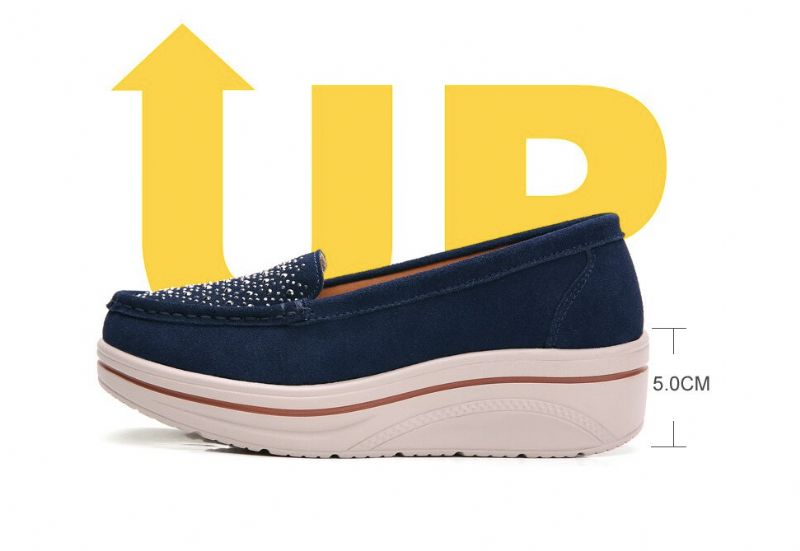 Fleur Damskie Buty Na Platformie - Niebieski