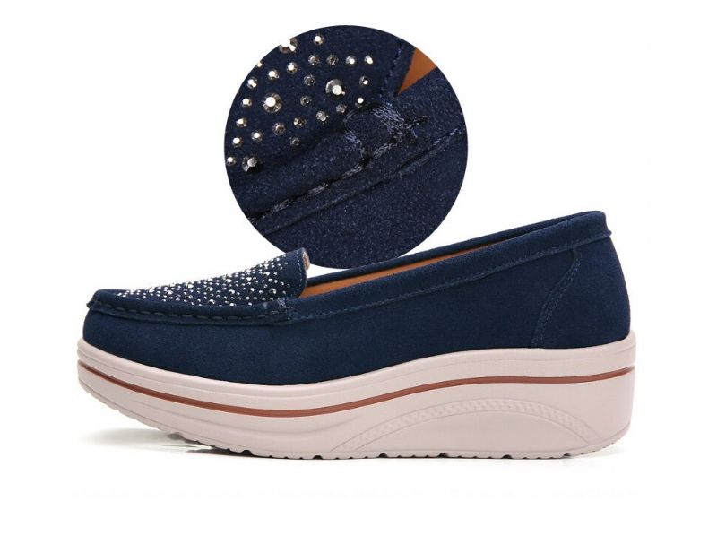 Fleur Damskie Buty Na Platformie - Niebieski