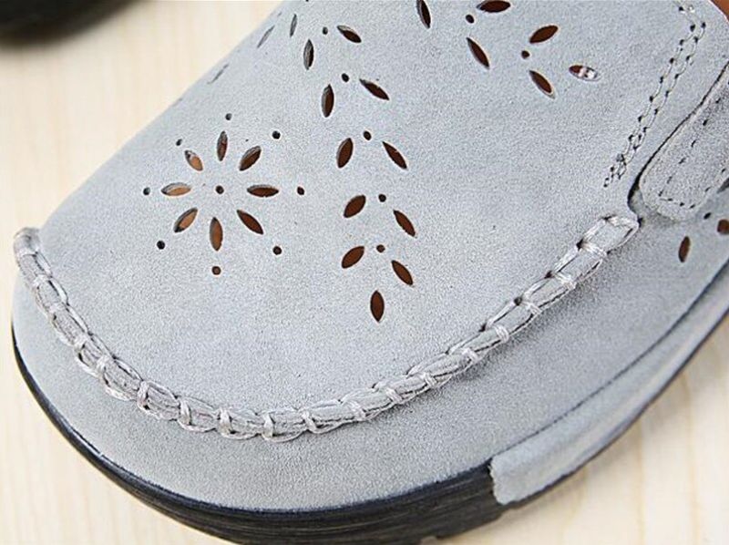 Flor Damskie Miękkie Buty Na Platformie - Niebieska dziura