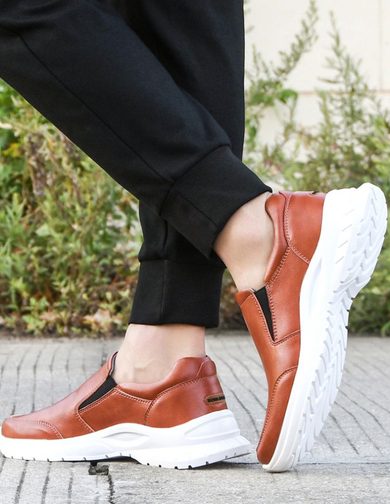 Florenzi Męskie Mokasyny Obuwie Casual - Czarny