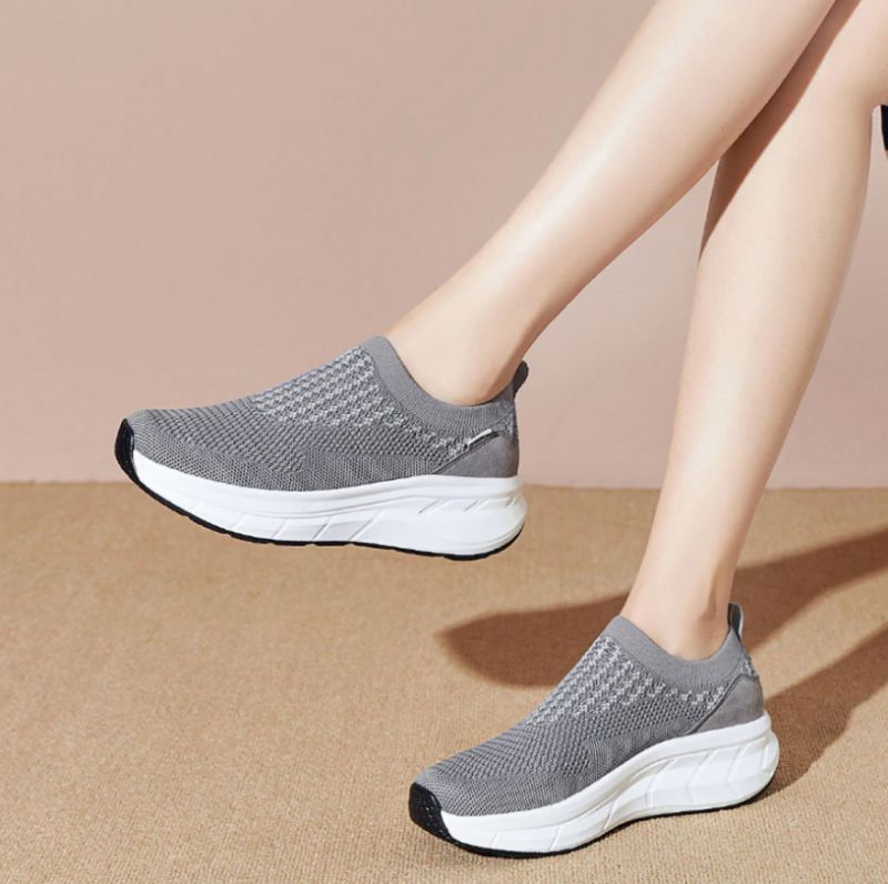 Floyd Damskie Wygodne Buty Na Platformie - Szary