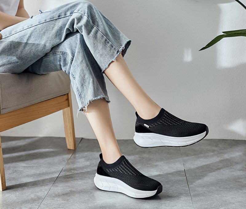 Floyd Damskie Wygodne Buty Na Platformie - Szary