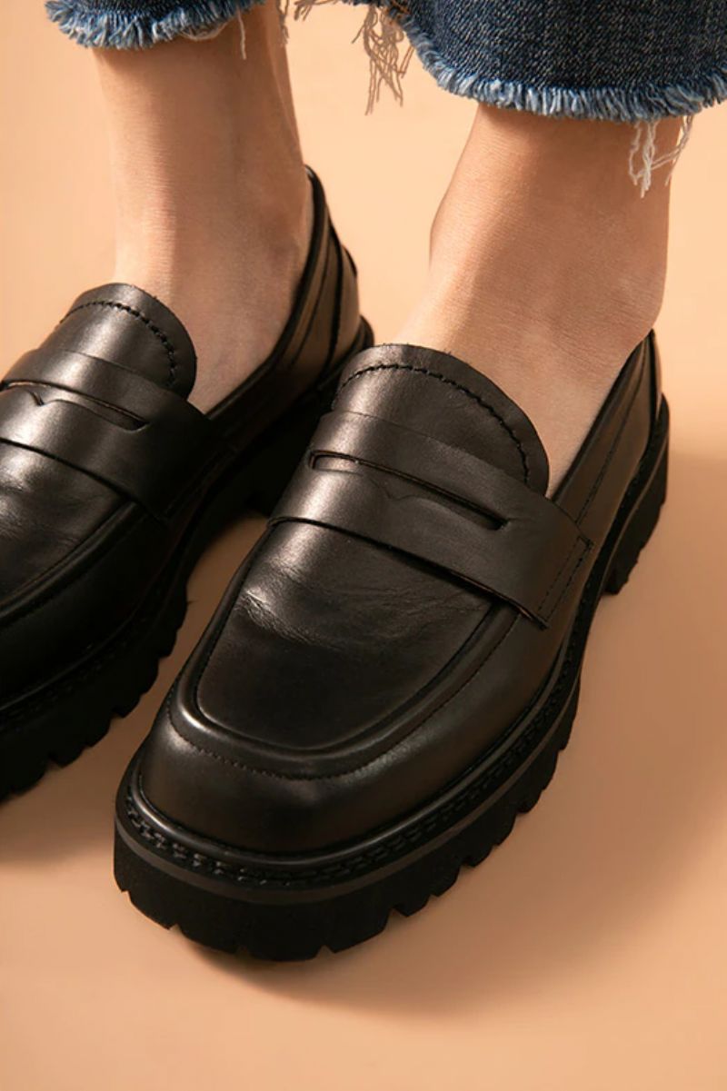 Fonsi Damskie Buty Typu Platform - Czarny