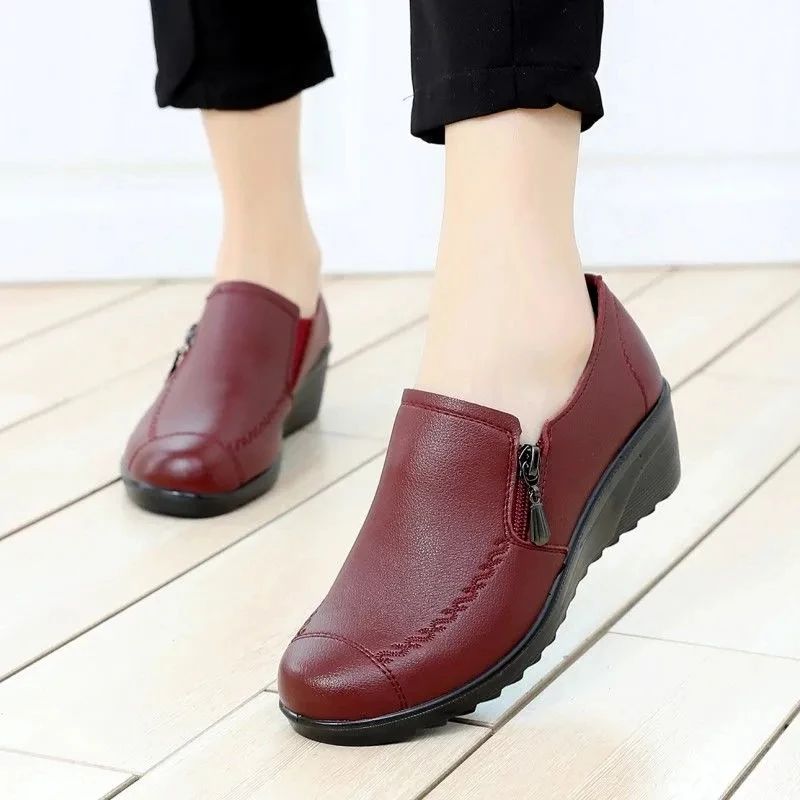 Francia Damskie Buty Na Koturnie - Czarny