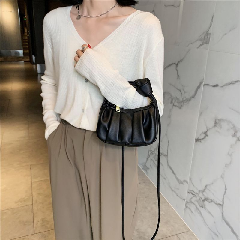 Frida Damska Skórzana Torebka Crossbody - Niebieski