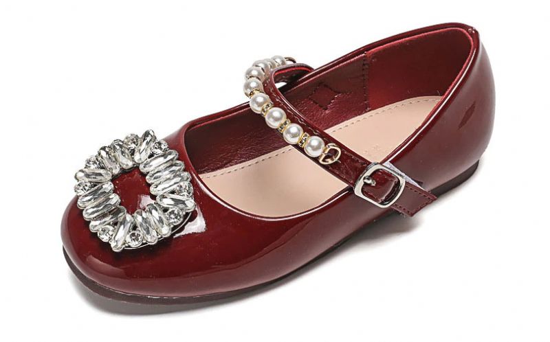 Gaby Dziewczęce Płaskie Buty - Burgundowy