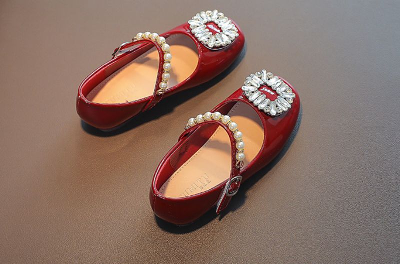 Gaby Dziewczęce Płaskie Buty - Burgundowy