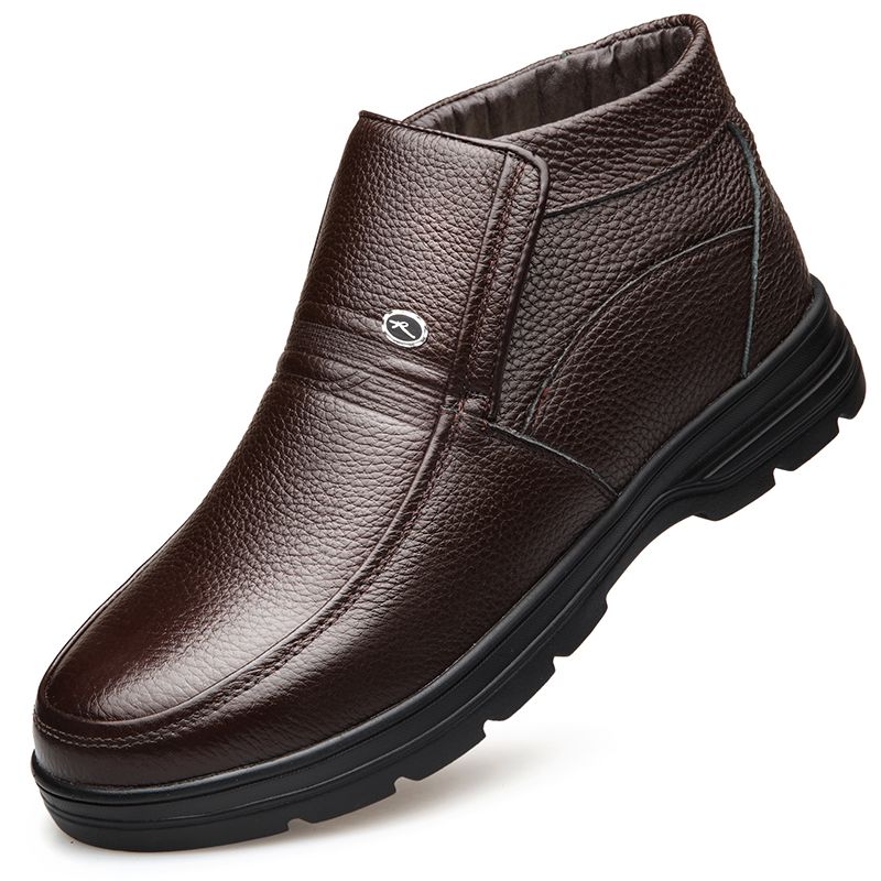 Gaio Męskie Buty Zimowe - Brązowe Futro