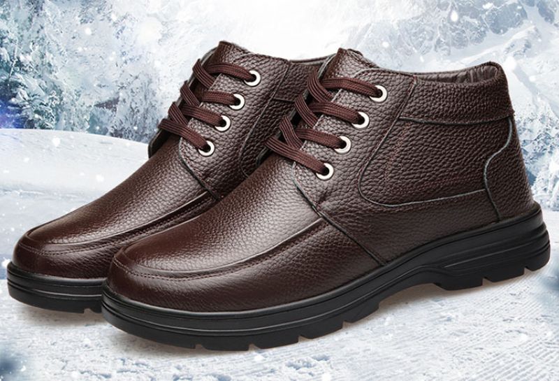 Gaio Męskie Buty Zimowe - Brązowe Futro