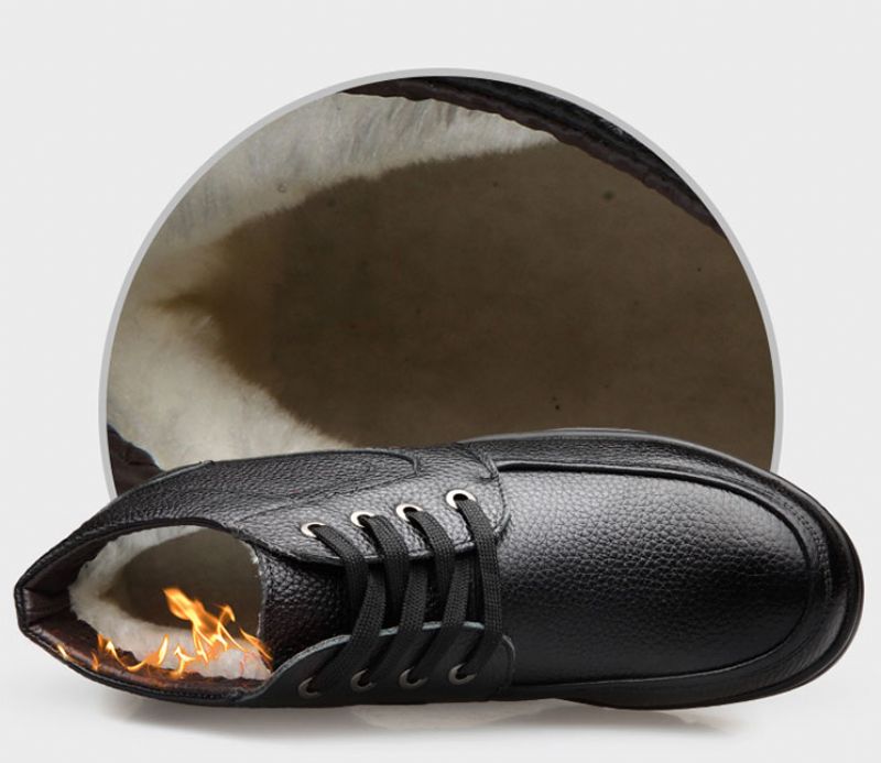 Gaio Męskie Buty Zimowe - Brązowe Futro