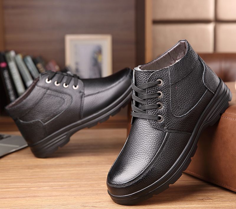 Gaio Męskie Buty Zimowe - Brązowe Futro
