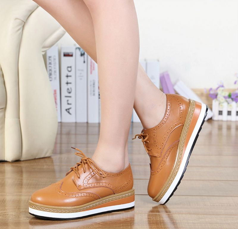 Galya Damskie Buty Typu Oxford - Brązowy