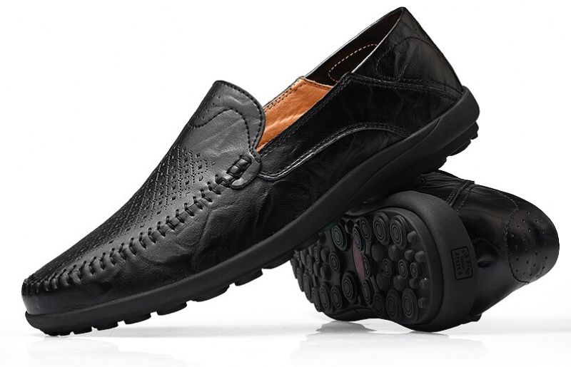 Gavin Męskie Trampki Typu Slip-on - Czarny