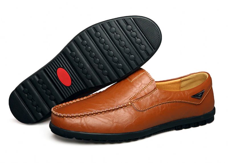 Geronimo Mokasyny Męskie Buty Casualowe - Pomarańczowy