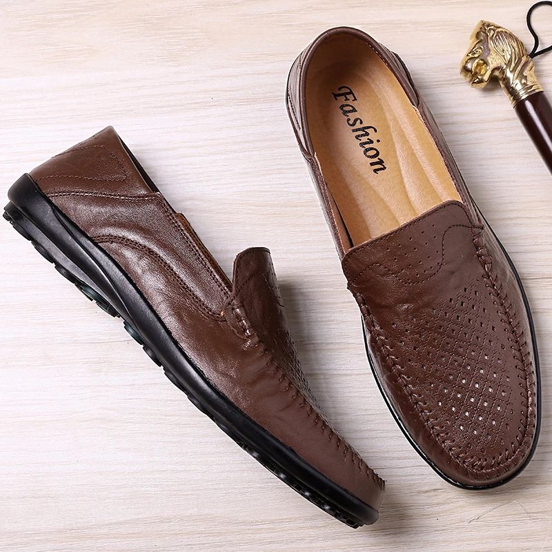 Gerrard Męskie Mokasyny Casual Buty - Kawa