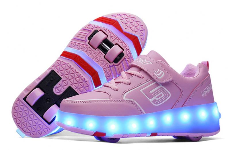 Gezzy Dla Obu Płci Dziecięce Trampki Roller - Różowy