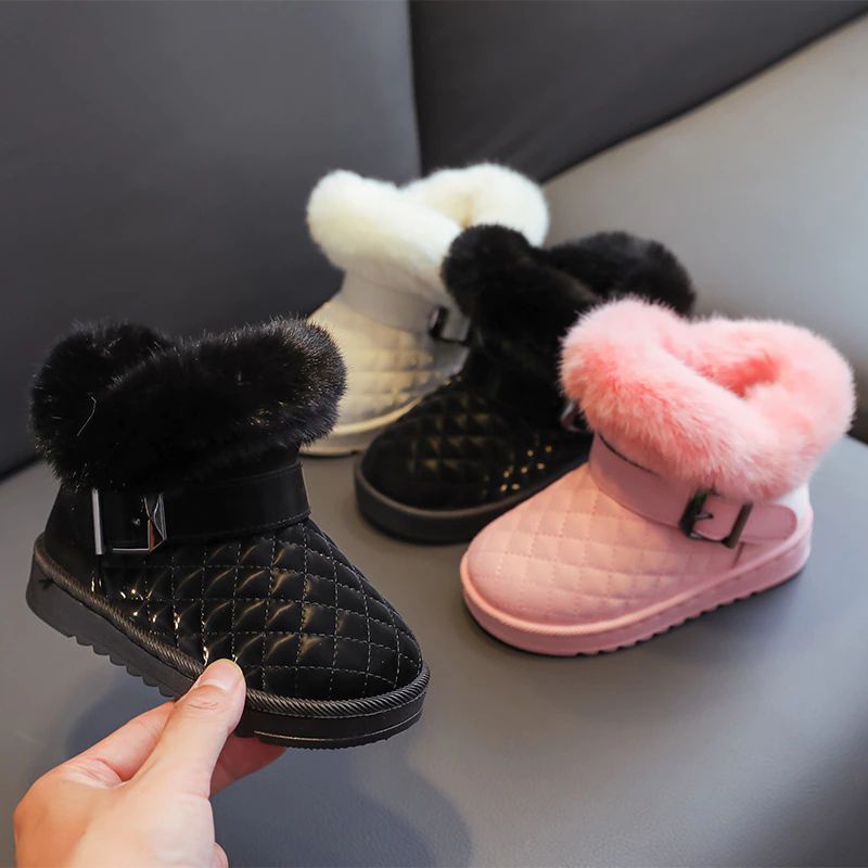 Giani Dziewczęce Buty Śniegowe - Beżowy Futro