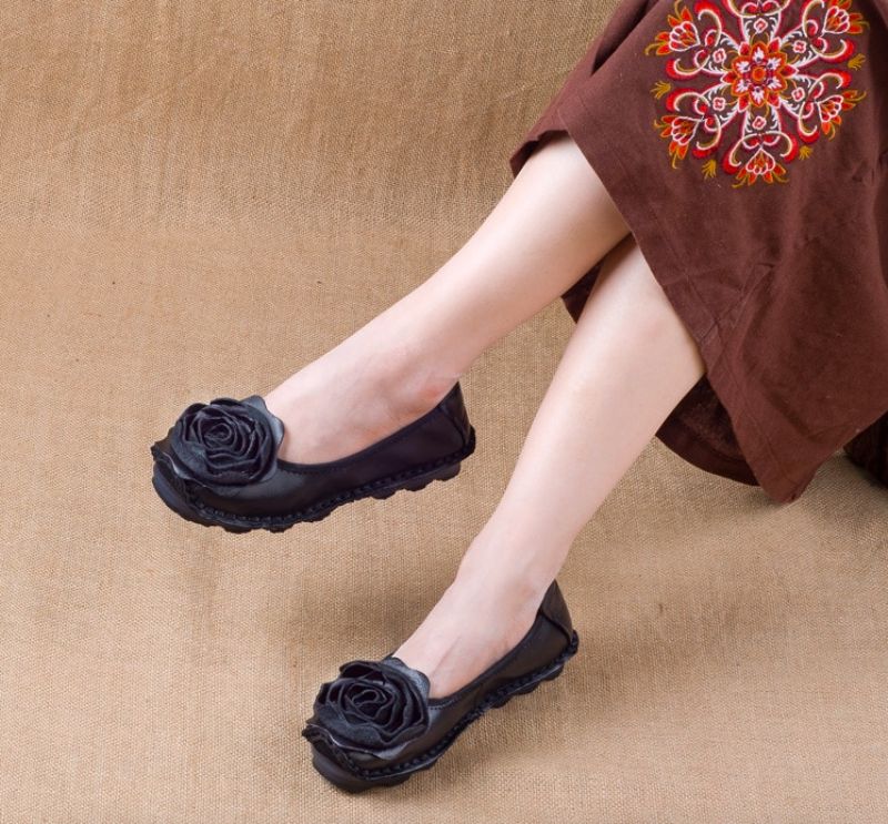 Gigy Damskie Płaskie Buty - Czerwony