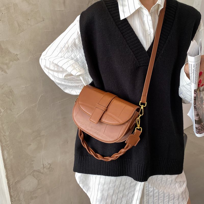 Gillen Damska Mała Skórzana Torebka Crossbody - Czarny