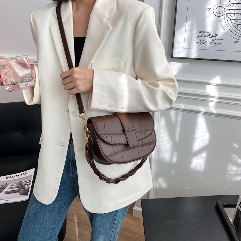 Gillen Damska Mała Skórzana Torebka Crossbody - Czarny