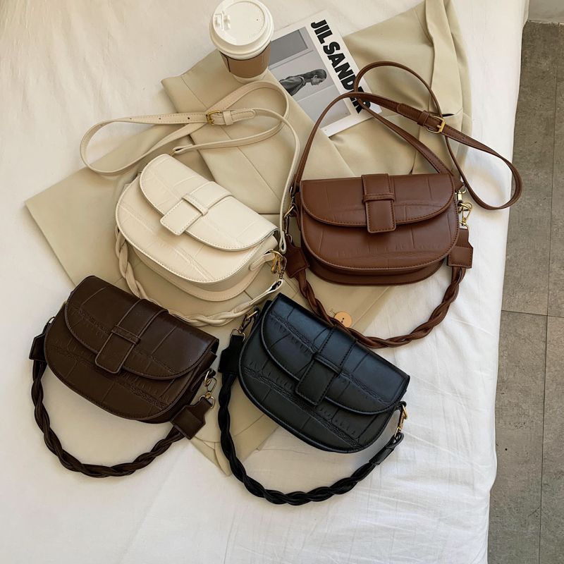 Gillen Damska Mała Skórzana Torebka Crossbody - Czarny