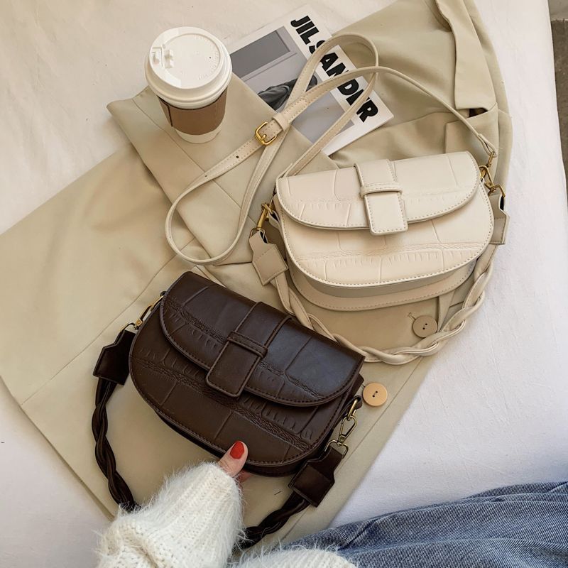 Gillen Damska Mała Skórzana Torebka Crossbody - Czarny