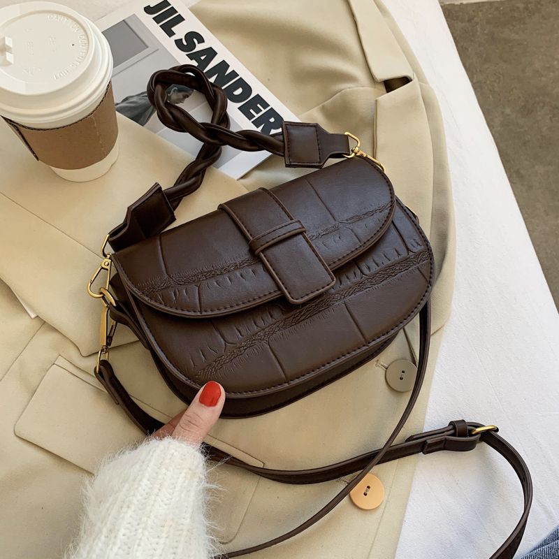 Gillen Damska Mała Skórzana Torebka Crossbody - Czarny